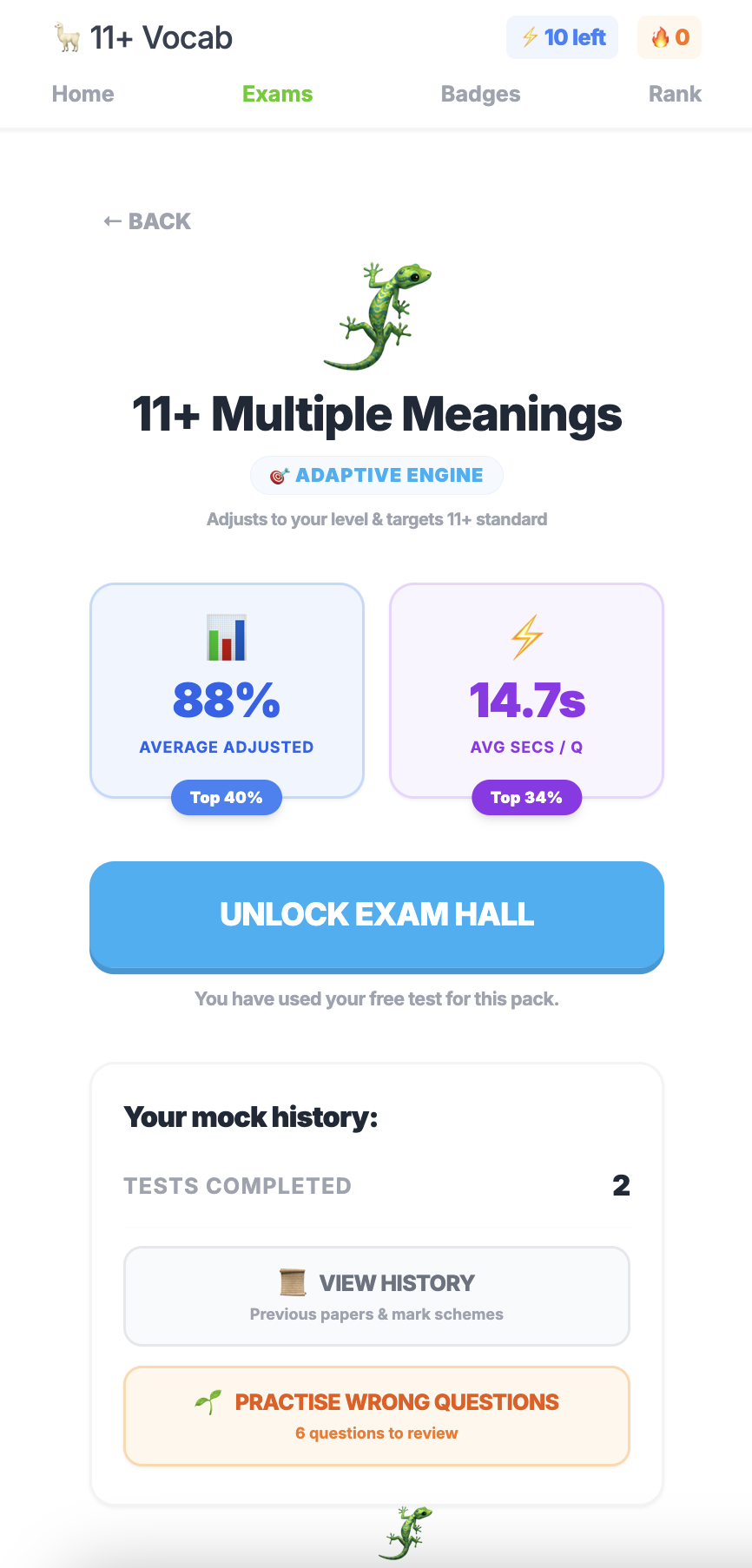 Exam Hall UI
